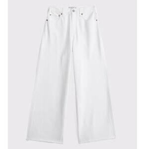 Curve Love High Rise Cropped Wide Leg Jean White (29 Long)